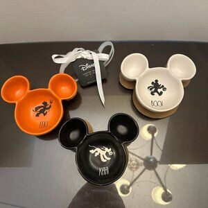 Rae Dunn 2025 Halloween Disney Mickey Mouse Set of 3 Snack Bowls - NWT